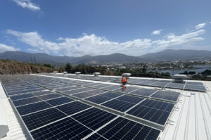 Commercial solar panel installation in Hobart