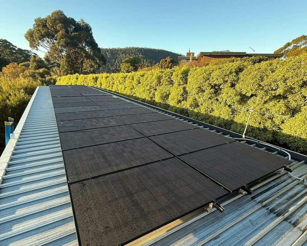 Commercial solar panel installation